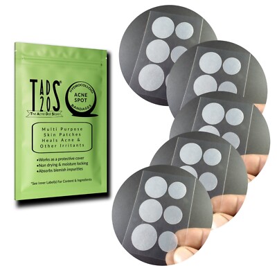 5pk 30 EXTRA LARGE/JUMBO Acne Dot Pimple Patches, 1 inch, 3/4 inch Spot Bandages