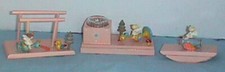 Anri Child's wood figural painted desk set Erzgebirge c1940s