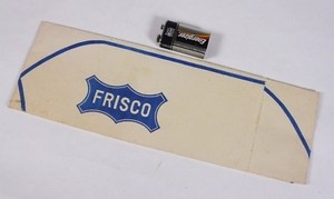 Vintage 1962 FRISCO RR SLSF Paper Soda Jerk Hat UNUSED Paperlyner Co. Columbus