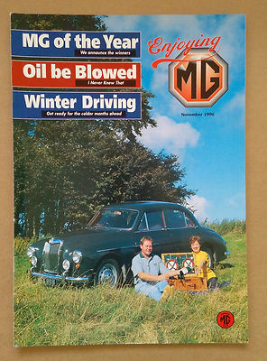 Enjoying MG. Volume 16 Number 11. November 1996 issue. MG Magnette, MGF