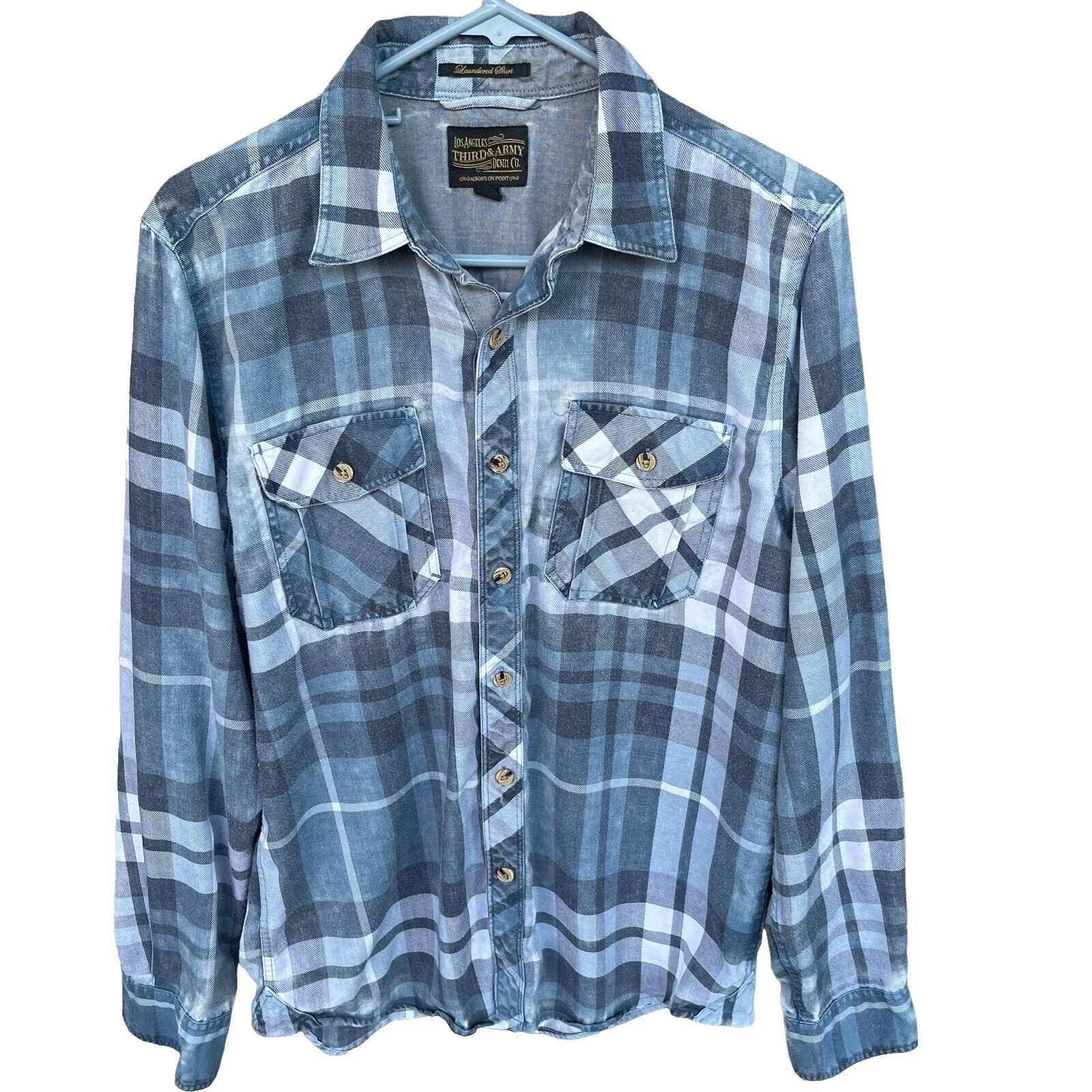 Army Polyester Long Sleeve Casual Button-Down Shirts for Men
