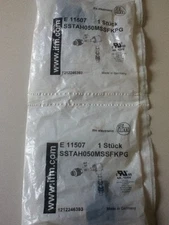 *NEW* IFM Wireable Plug w/ M12 Connector E11507, 4A, 125V, LOT OF 2