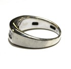 14k white gold .91ct SI3 H diamond mens wedding band ring 5.7g gents 11.5 — photo 3