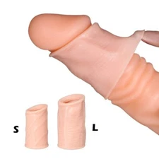 Foreskin Penis Cock Ring Sleeve Enhancer Prolong Delay Sex Toys for Men Couples