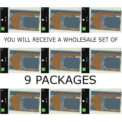 WHOLESALE LOT 9 SETS MAKING MEMORIES of 4 PATTERNED FABRIC TAGS GRIFFIN 4 STYLES