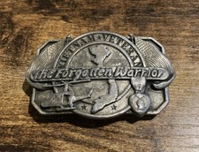 Vintage 1985 Siskiyou Vietnam Veteran The Forgotten Warrior Belt Buckle