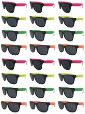 36 Neon Sunglasses-Green-Yellow-Orange-Pink, Bulk Party Pack Fits Kids and Adult