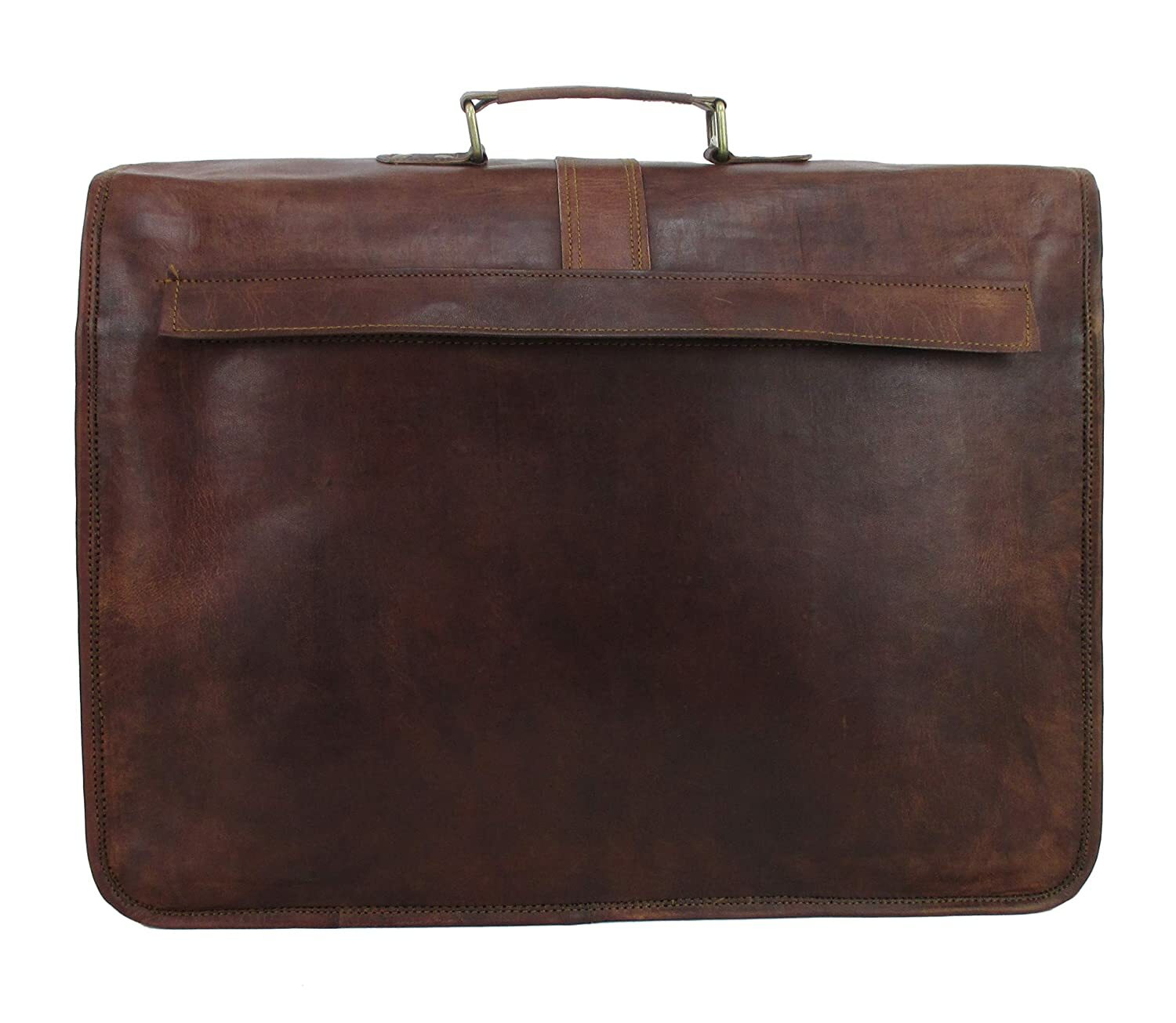 18" Men's Best Quality Hide Leather Laptop Messenger Shoulder Briefcase Handbags