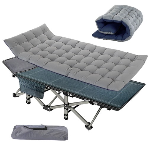 NAIZEA Rollaway Guest Bed & Pad Folding Cot Heavy Duty For Men Women Sleeping - Picture 15 of 19