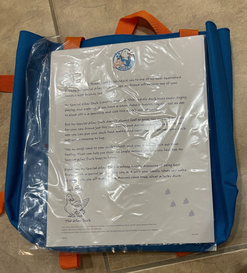 New My Special Aflac Duck New Factory Sealed Interactive Toy Childhood Cancer