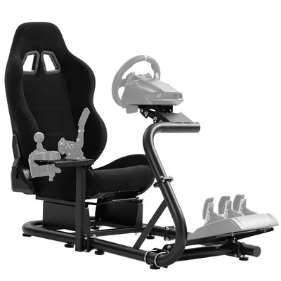 Hottoby Racing Simulator Cockpit Wheel Stand with Seat Fit Logitech G923 G920