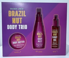 Trader Joe's Brazil Nut Body Trio Set Limited Edition, Body Butter / Mist / Oil