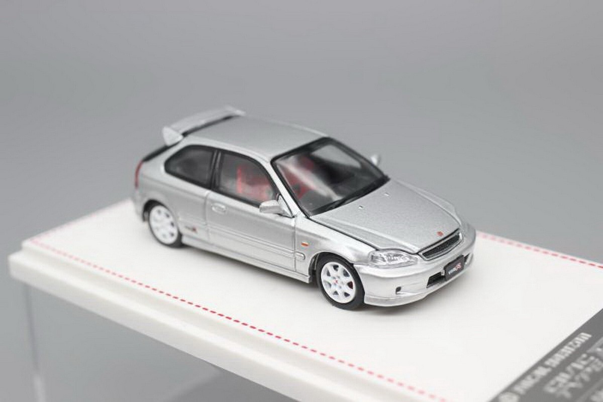 FH 1/64 Scale Honda Civic Type R EK9 Silver Diecast car