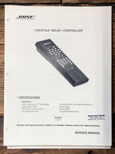 Bose Lifestyle Relay Controller  Service Manual Original 
