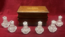 BACCARAT LE CREUSOT BOX CELLAR PERFUME BOTTLE CRYSTAL MARQUETRY