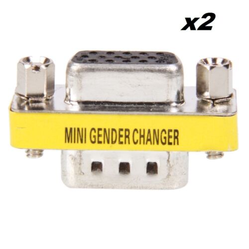 New 15 Pin VGA SVGA Female to Male Gender Changer Coupler Adapter wholesale lots - Picture 7 of 12