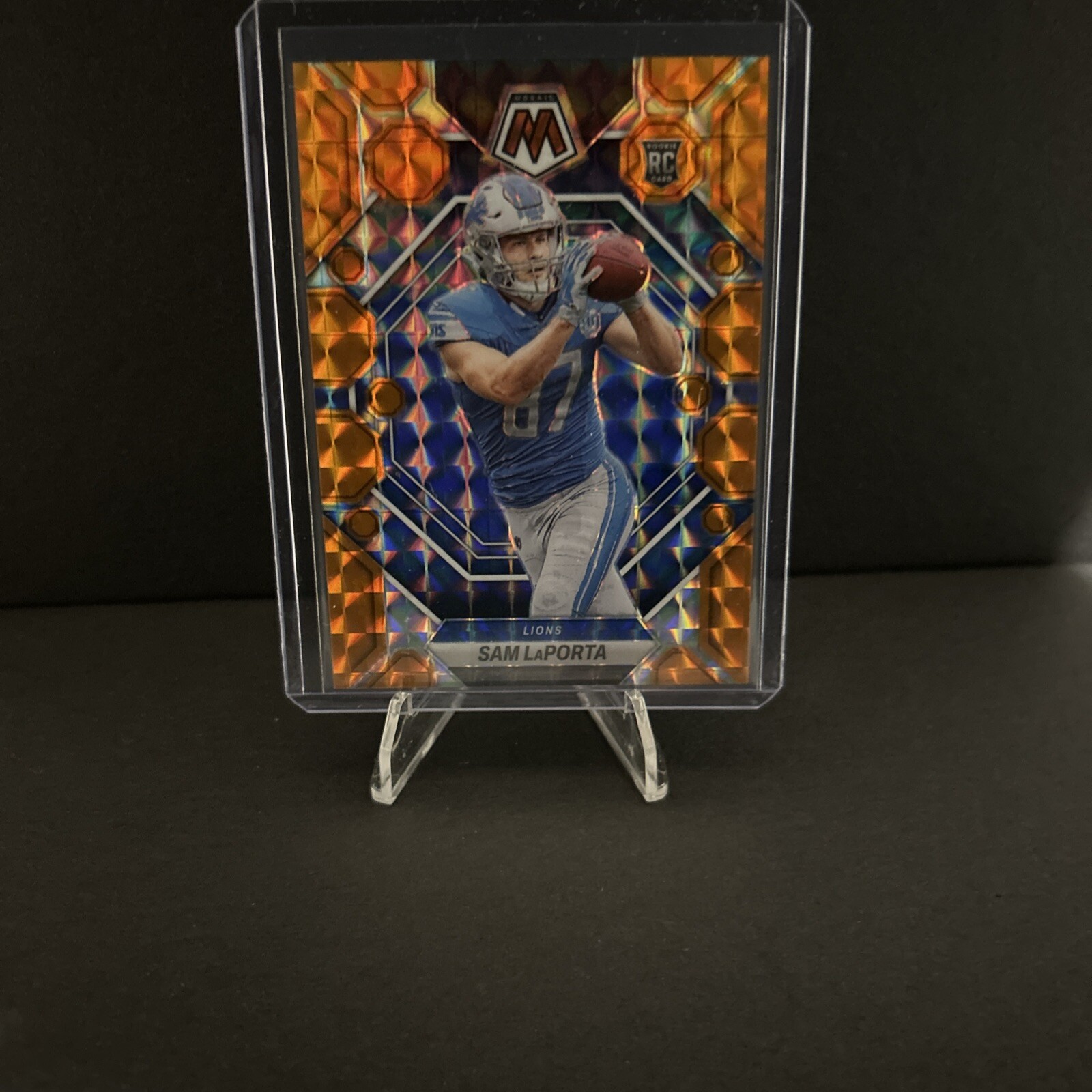 2023 Mosaic Sam Laporta Orange /199 #360 RC Lions