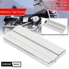 Chrome Battery Top Cover Lid For Harley Sportster XLH883 XLH1200 Super Glide FX