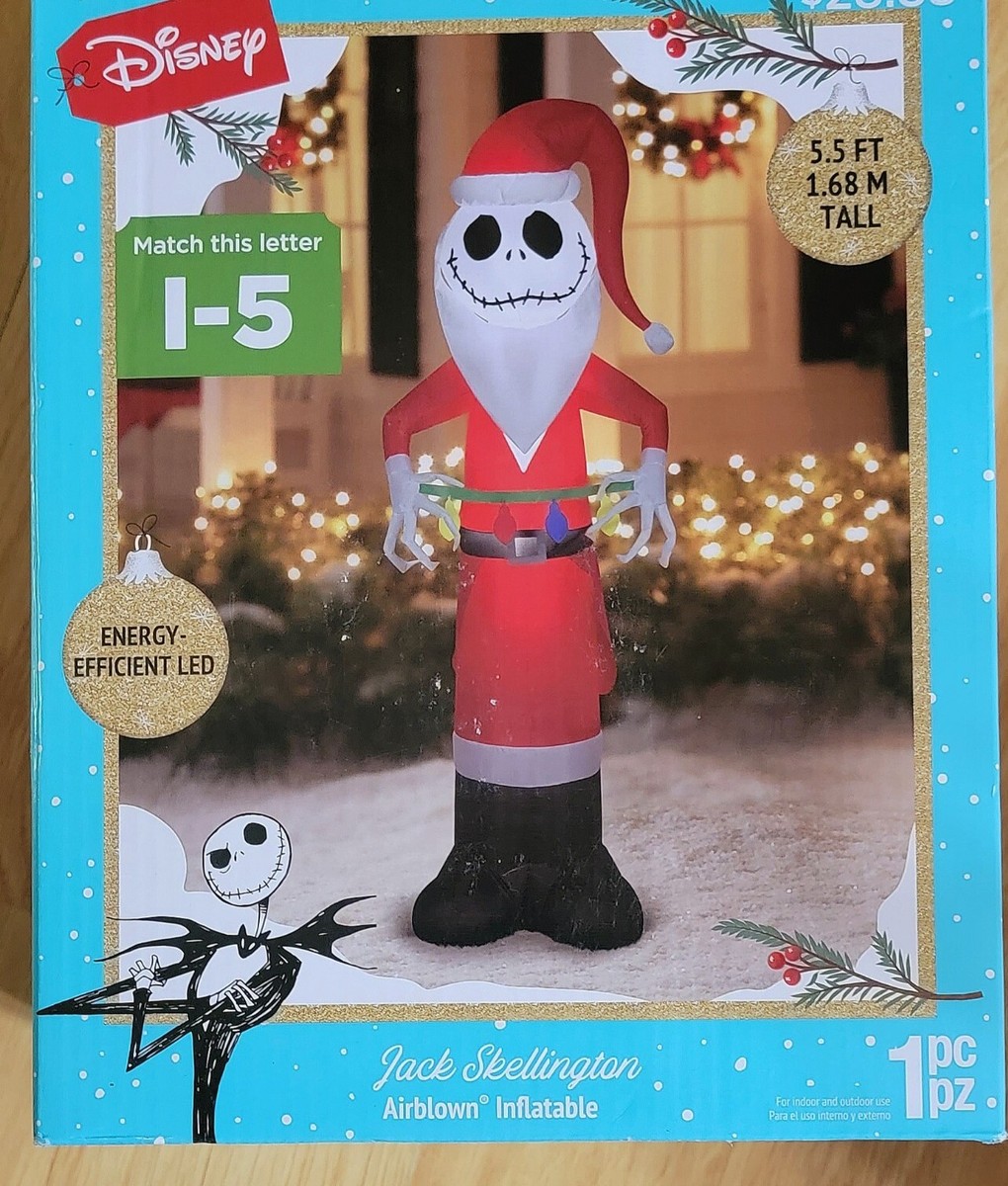 Jack Skellington Santa Inflatable Lawn Decoration Shelly Lighting