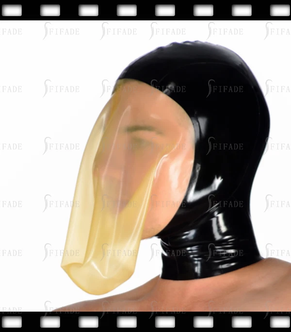 Latex Hood Mask Breathig Bag Club Party Code Cool Mask Customized 0.4mm A41 - Image 2 of 4