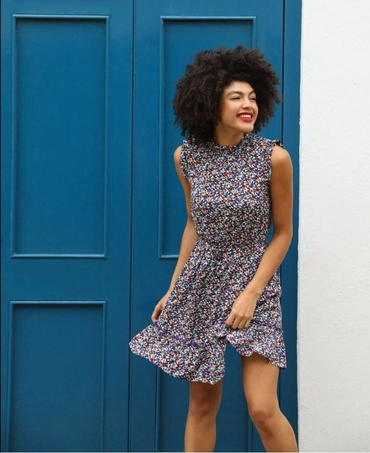Oasis blue cheap skater dress