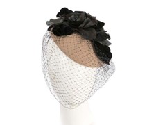 Beige winter SCALA fashion felt beret face veil - 100 Australian Owned Business