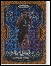 2020 Panini Prizm RC Rookie #375 Damon Arnette Prizm Orange Lazer