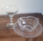 Vtg Imperial Candlewick Heart Shape Bowl Plate S&P Shakers Champagne Glass — photo 2