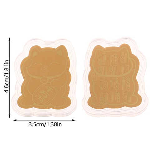 10Pcs Gold Foil Lucky Cat Mobile Phone Decoration Sticker Gold Patch Decoration - Zdjęcie 4 z 12