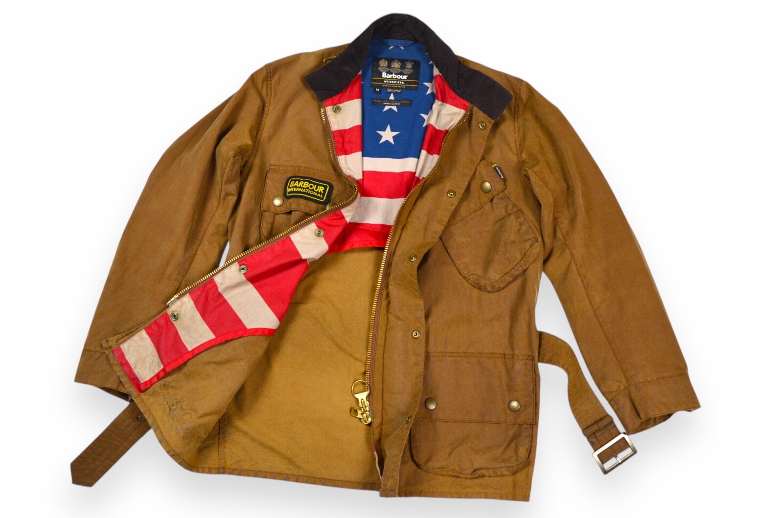 Men's Vintage Barbour Washington Wax Jacket Steve McQueen Style Size M  