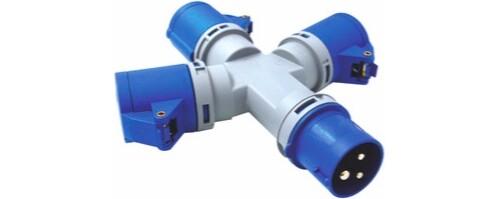 Electraline Adattatore Industriale Multiplo Fig.9 80800