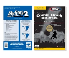 100 Mylites 2 Mil Mylar Silver & Golden Age Comic Book Bags and Boards (BCW)