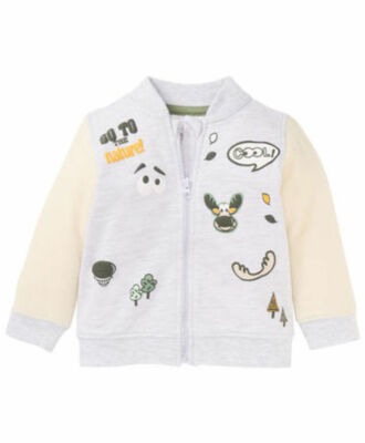 ERGEE Baby Jungen Jacke Cardigan meliert mit Sticker GR.86 NEU mit Etikett