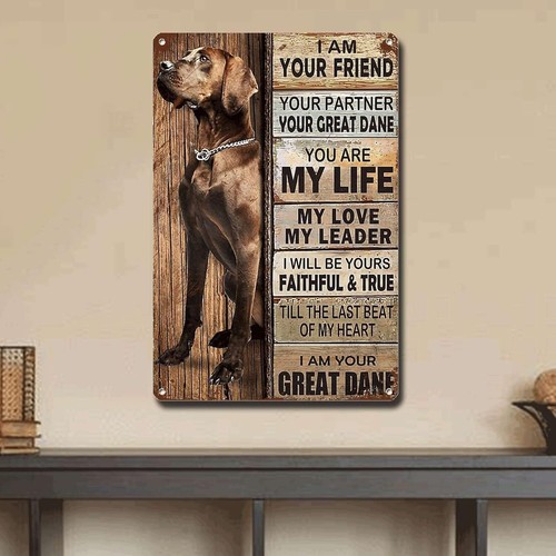 Metal Sign Tin Sign Vintage Wall Art I Am Your Friend Gift for Greyhound Lovers - Picture 69 of 135