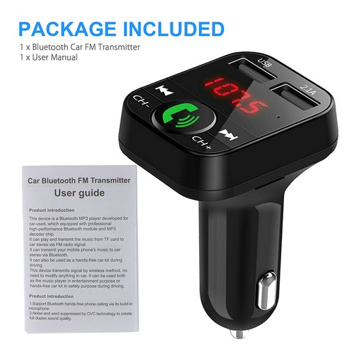 Bluetooth Car Wireless Adapter FM Transmitter B2 Car MP3 Radio 2USB Charger - Picture 12 of 15