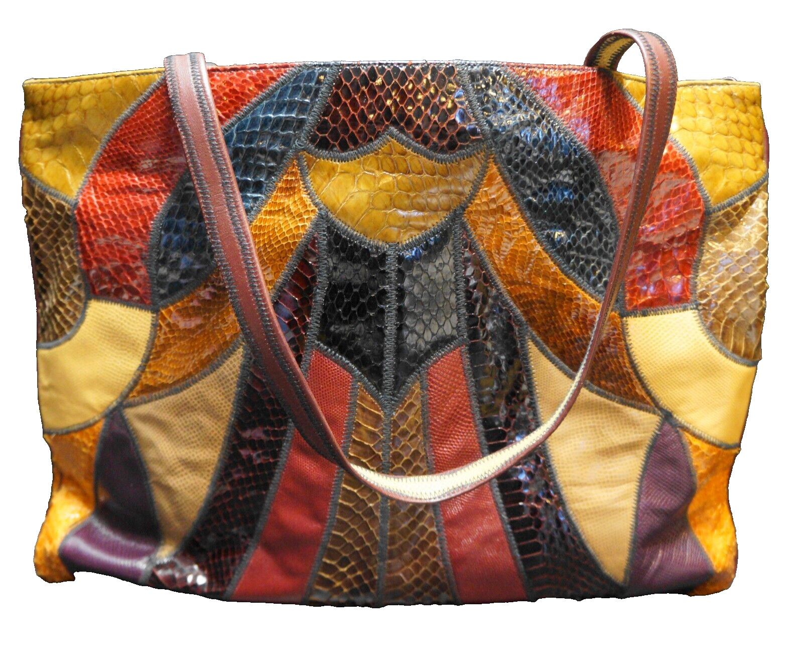 Original by Caprice Snakeskin Patchwork Tote Bag … - image 1