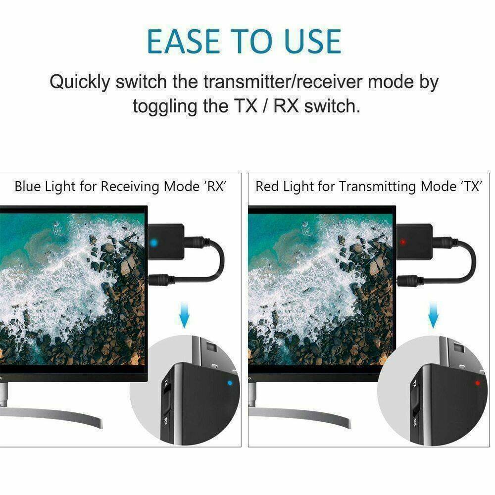 Adattatore Bluetooth 5.0 USB 3-in-1 – Trasmettitore/ricevitore Per TV, PC, Auto, Cuffie