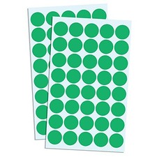 3/4" Round Dot Stickers Circle Labels - 2000 Pack Green