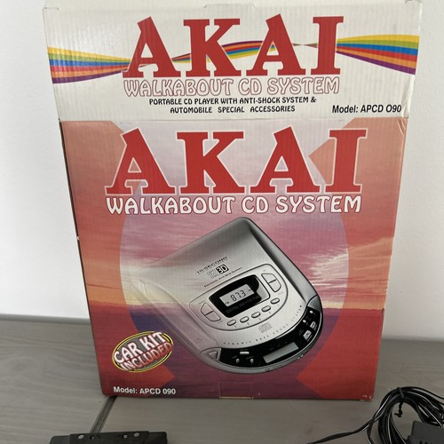 AKAI APCD O90 Walkabout Cd System Portable Disc Player Discman Boxed Vintage - Picture 3 of 24