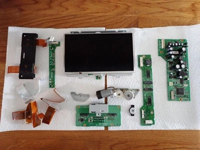 VOLVO V70 Sat Nav RTI screen and printed boards, motor, cogs and cables only. - Image 1 of 2
