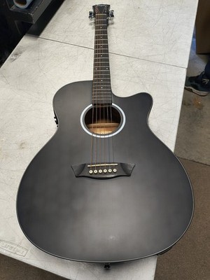 Washburn Deep Forest Ebony ACE Acoustic-Electric Guitar Natural Matte