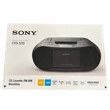 Sony Portable CFDS70 CD Boombox Cassette Radio Player AMFM Stereo