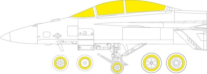 Eduard Accessories EX848 - 1:48 F/A-18F For Hobby Boss - New