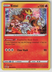 Entei 021/159 Holo Rare Crown Zenith