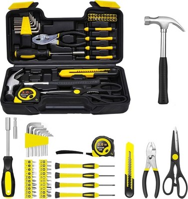 39 Piece Tool Set General Household Tool Kit - Basic Home Tool Set Small Hand To