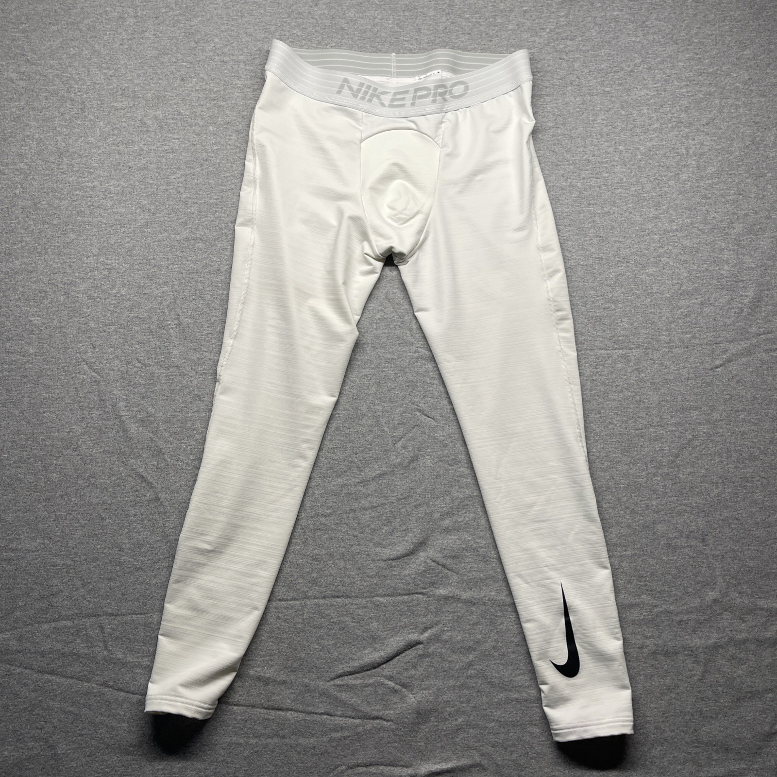 Nike Pro Dri-FIT Compression Tight Fit Mens XL White CU4961 Athletic Base Layer