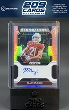 2023 Panini Prizm Draft Picks #SS-MBO Max Borghi Sen. Sigs Silver Wazzou