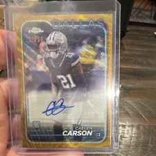 Topps 2024 Chrome Gold Rookie Autograph Caelen Carson #RA-CC 26/50 Cowboys
