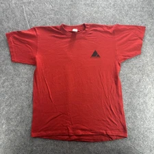 Vintage Delta Funding Corp Shirt Mens Large Red Single Stitch Promo Made USA 90s