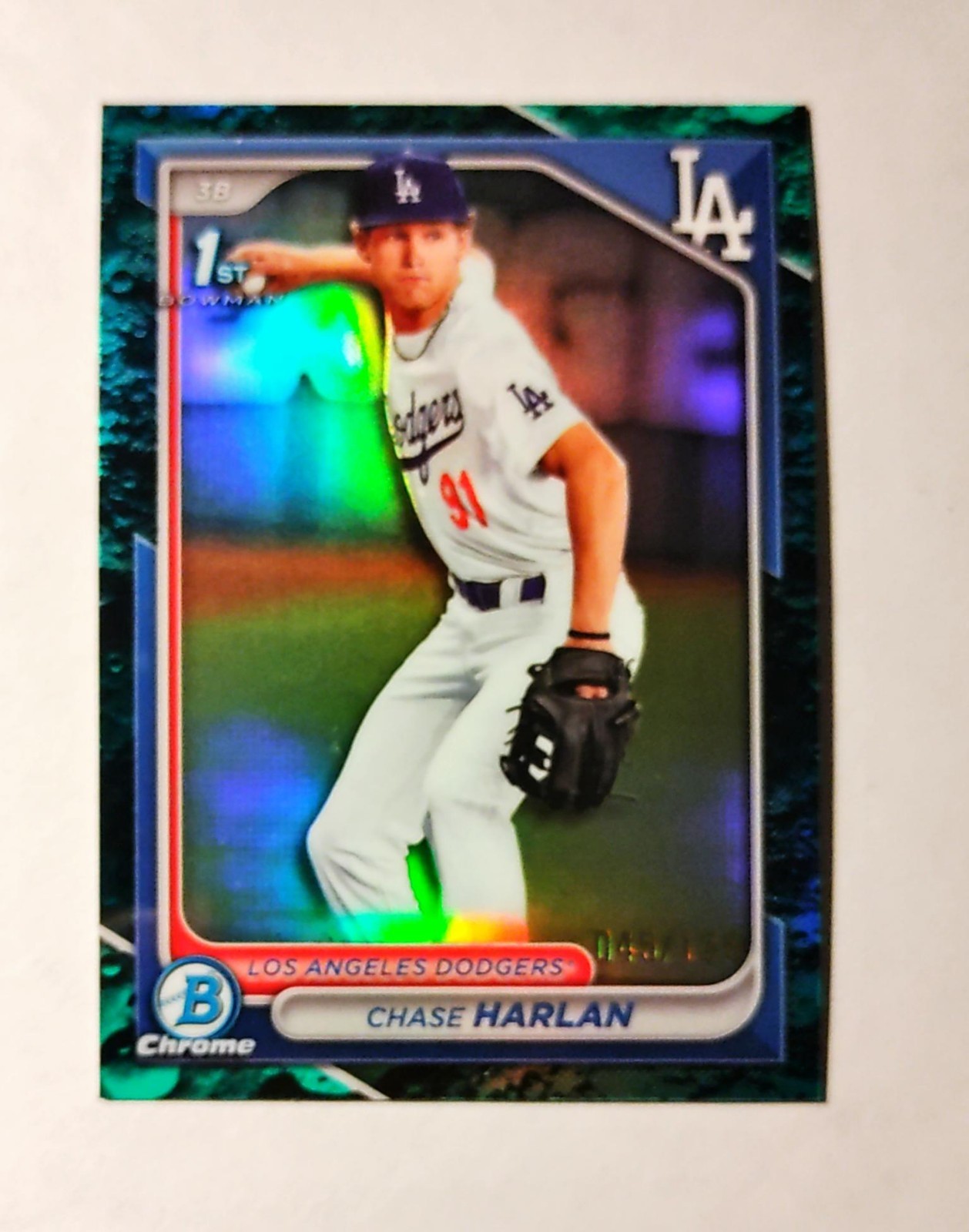 Chase Harlan RC 2024 1st Bowman Chrome AQUA Lunar REFRACTOR 045/125 #BDC-96 K6